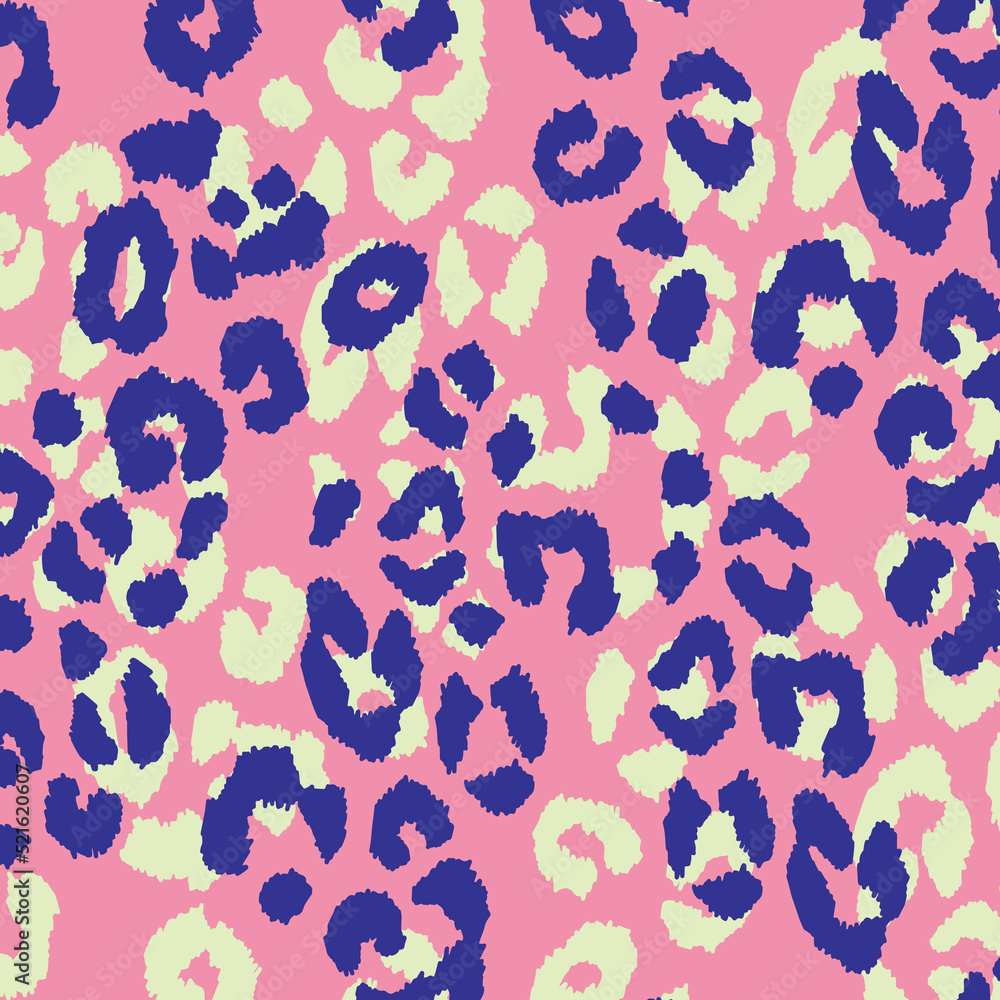 Pink Blue Leopard Pattern Pink Blue Leopard Pattern