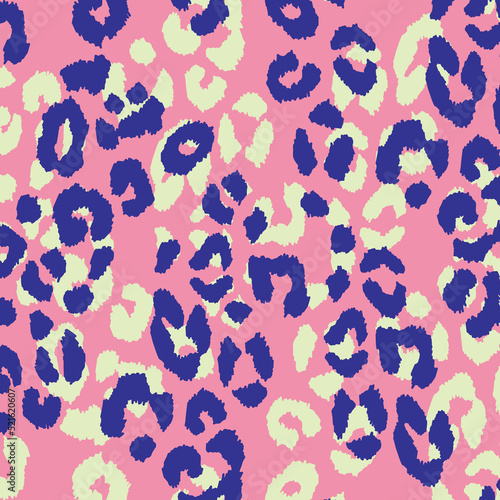 Pink Blue Leopard Pattern