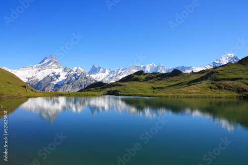 The famous Bachalpsee, a wonderful mountain lake in Grindelwald, Switzeland  © Picturereflex