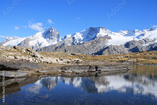 The black lake in the plateau of Emparis in the french alps © Picturereflex