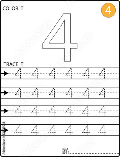 handwriting Numbers tracing pages for writing numbers Learning numbers, Numbers tracing worksheet for kindergarten