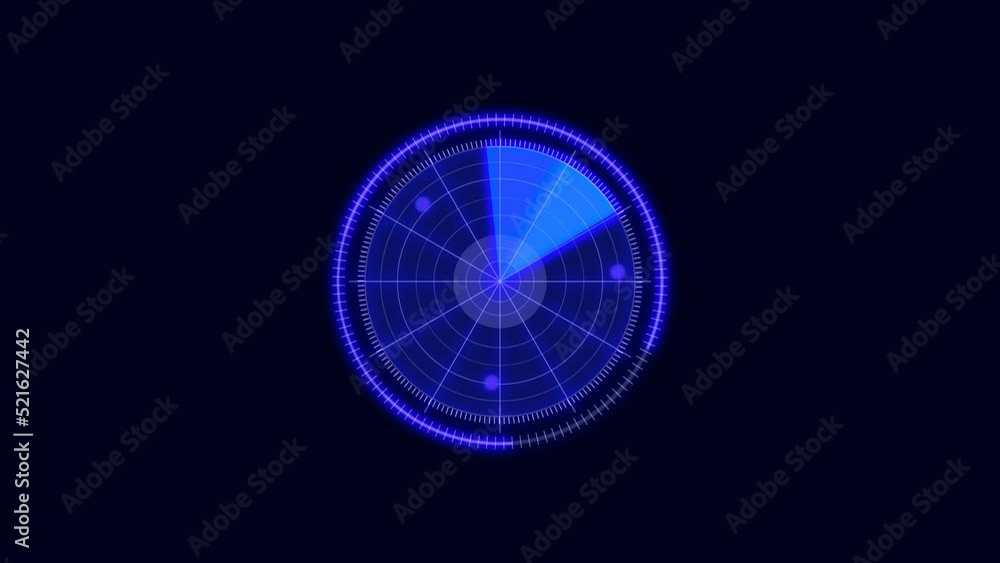 Abstract blue  drops on the background with circular  radar 4k animation video.