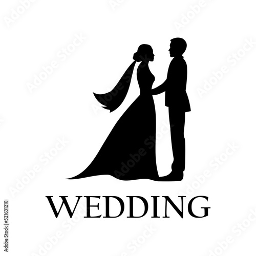bride and groom silhouette