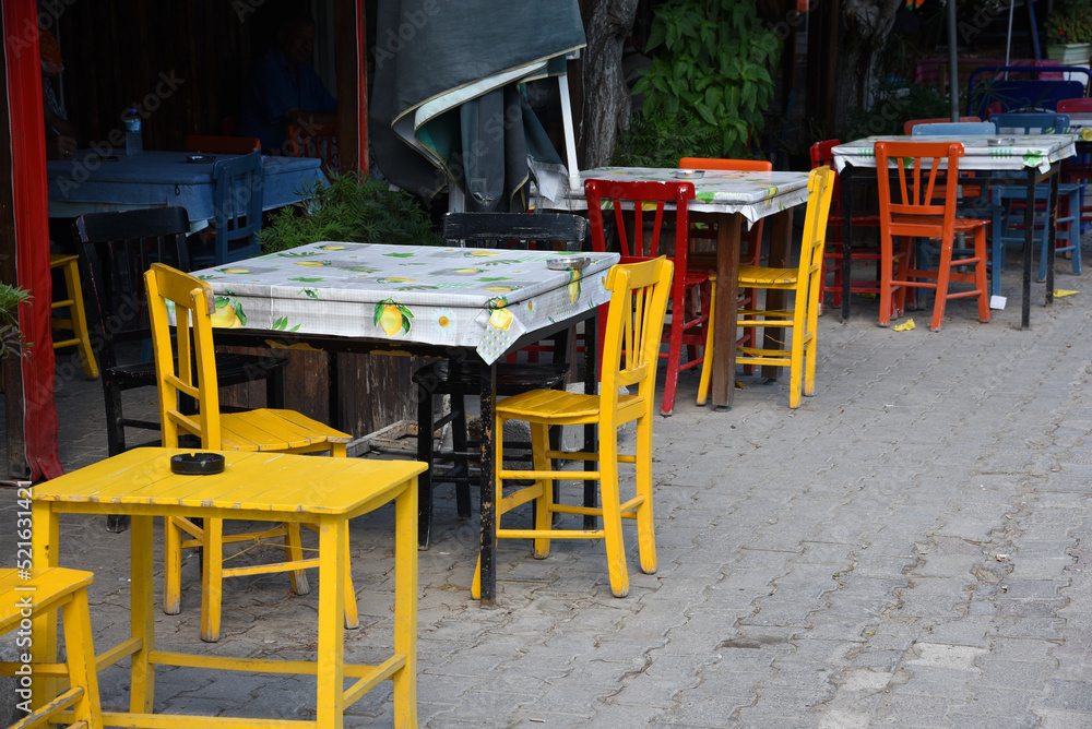 schönes idyllisches Dorfcafe in der Türkei schönes idyllisches Dorfcafe in der Türkei