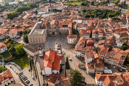 Aerial view of Grao Vasco National Museum in Viseu, Portugal. photo