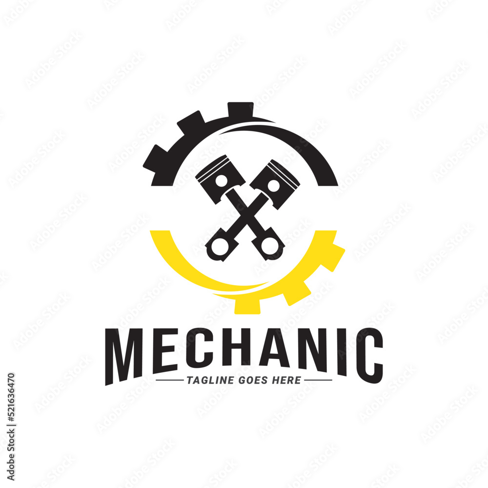 Gear Logo designs Template Vector, Mechanic logo symbol, Logo symbol icon template.