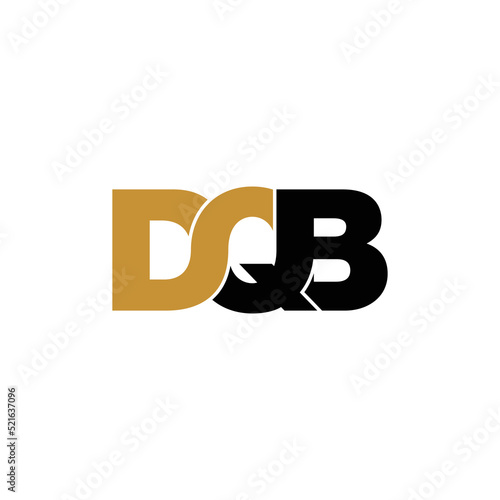 DQB letter monogram logo design vector