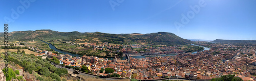 Panoramic view from castle at Bosa, Sardinia, Italy
