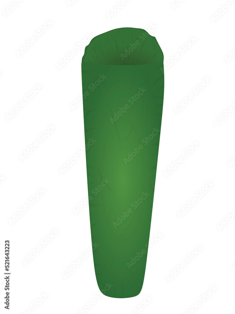 Green sleeping bag. vector illustration Green sleeping bag. vector illustration