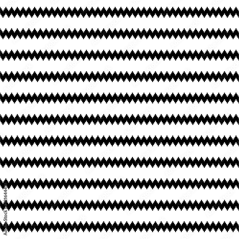 Seamless Zig Zag Motifs Pattern Pattern. Vector Illustration