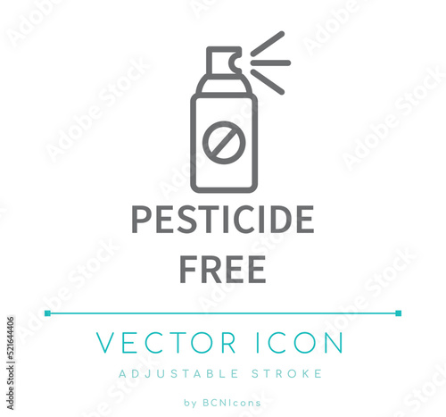 Pesticide Free Line Icon