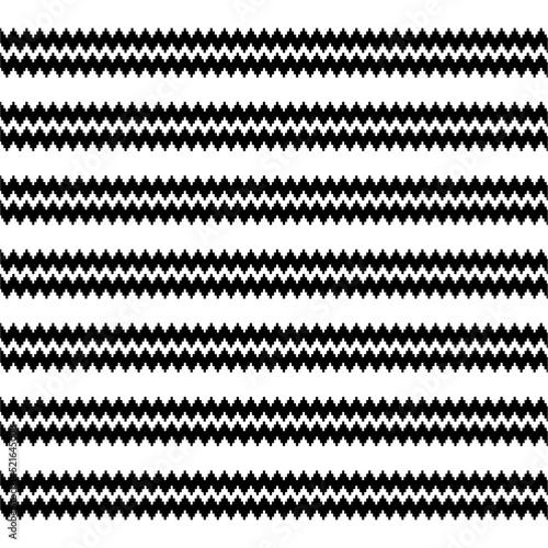 Seamless Zig Zag Motifs Pattern Pattern. Vector Illustration