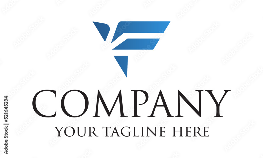 Blue Color Abstract Modern Initial Letter F Triangle Logo Design Blue Color Abstract Modern Initial Letter F Triangle Logo Design