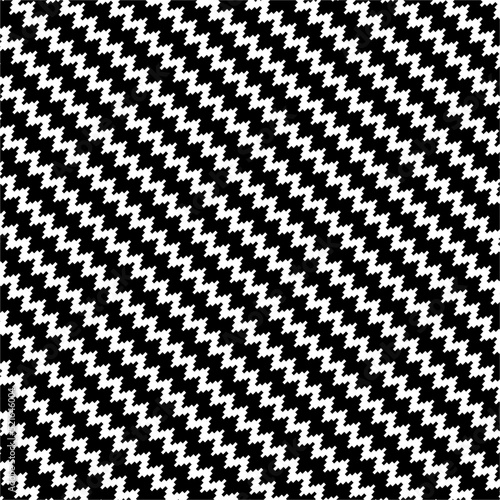 Seamless Zig Zag Motifs Pattern Pattern. Vector Illustration