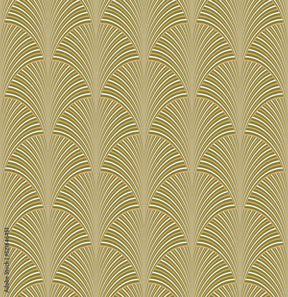 Elegant Art Deco Seamless Pattern Peacock Feather Style Seashell Shaped Endless Vector Design Luxury Rich Concept Trendy Colors Elegant Art Deco Seamless Pattern Peacock Feather Style Seashell Shaped Endless Vector Design Luxury Rich Concept Trendy Colors