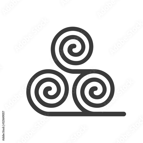 Hay Roll line icon isolated on white background.Vector illustration.