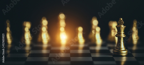 Chess game. Business  competition  strategy  leadership and success concept.
