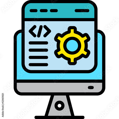 Obraz na płótnie Software Developer Icon w salonie