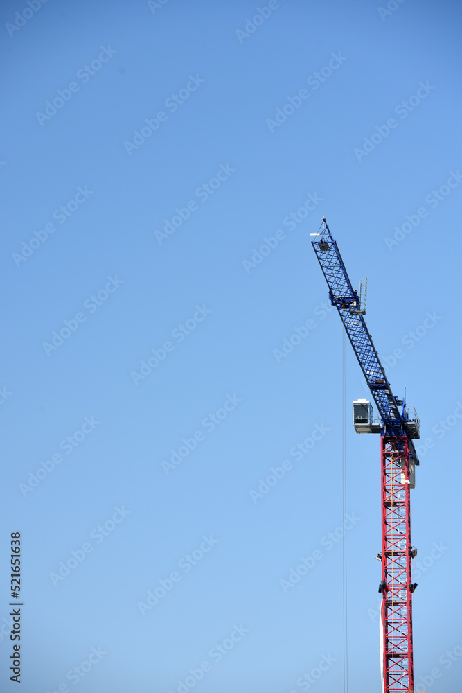Baukran auf Baustelle in Oberösterreich Österreich, Europa Baukran auf Baustelle in Oberösterreich Österreich, Europa
