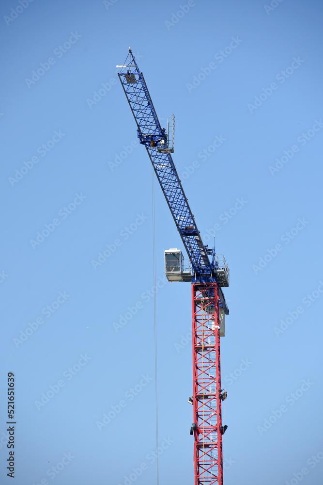 Baukran auf Baustelle in Oberösterreich Österreich, Europa Baukran auf Baustelle in Oberösterreich Österreich, Europa