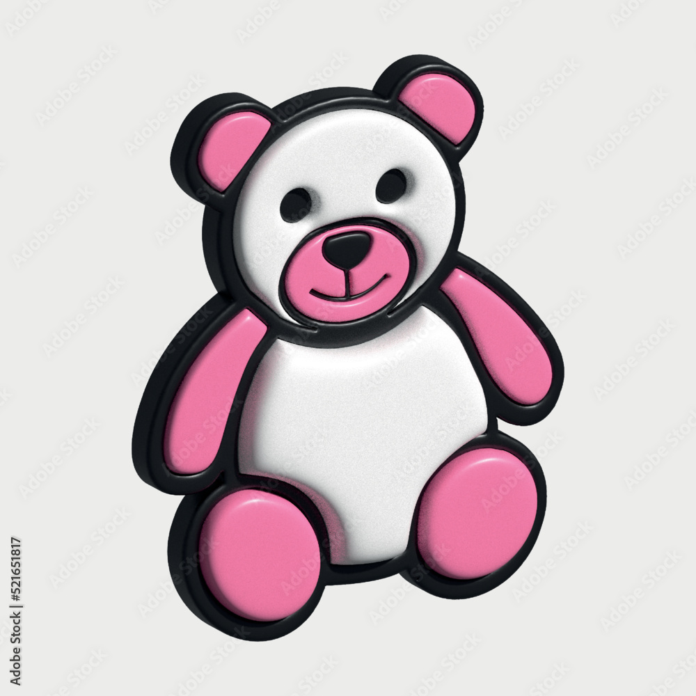 3D teddy bear vector eps file 3D teddy bear vector eps file