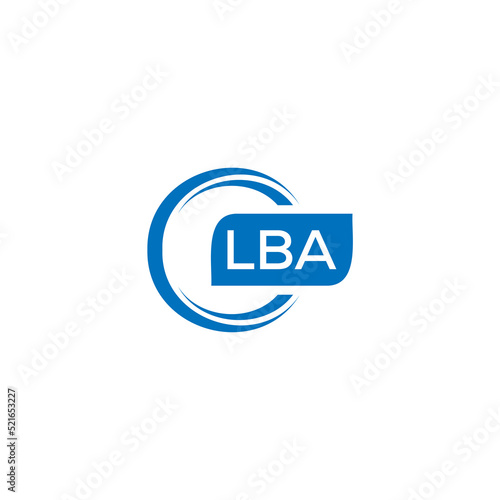 LBA letter design for logo and icon.LBA typography for technology, business and real estate brand.LBA monogram logo.vector illustration. photo