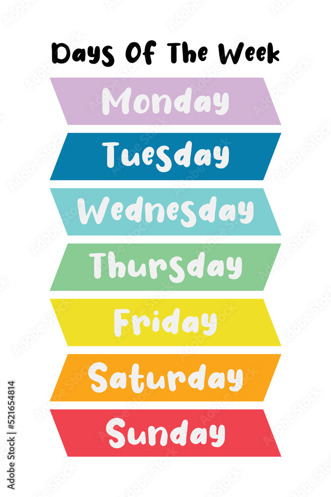 Days Of The Week Printables