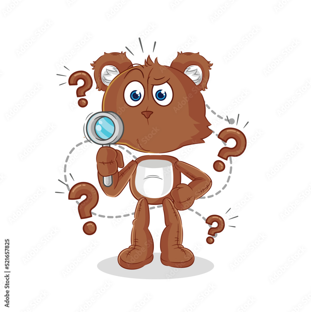 Fototapeta premium bear searching illustration. character vector