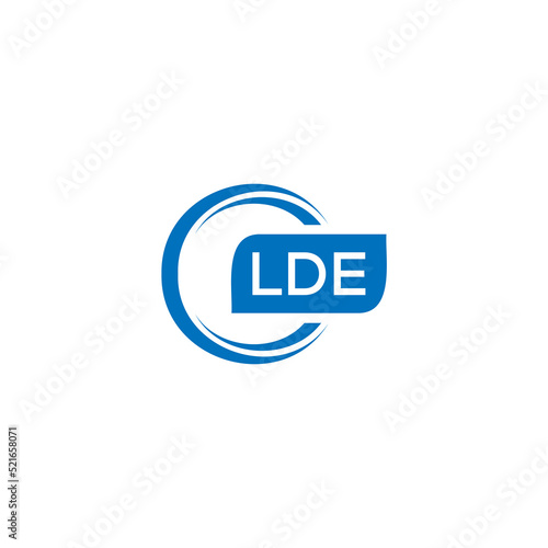 LDE letter design for logo and icon.LDE typography for technology, business and real estate brand.LDE monogram logo.vector illustration. photo