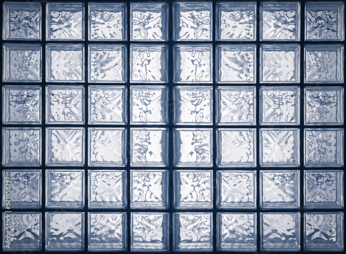 transparent light glass block wall