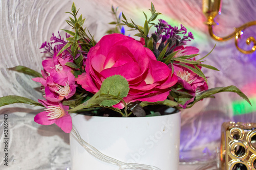 bouquet with pink roses