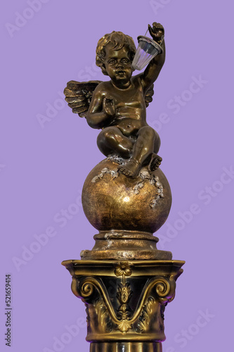 bronze sculpture of an angel