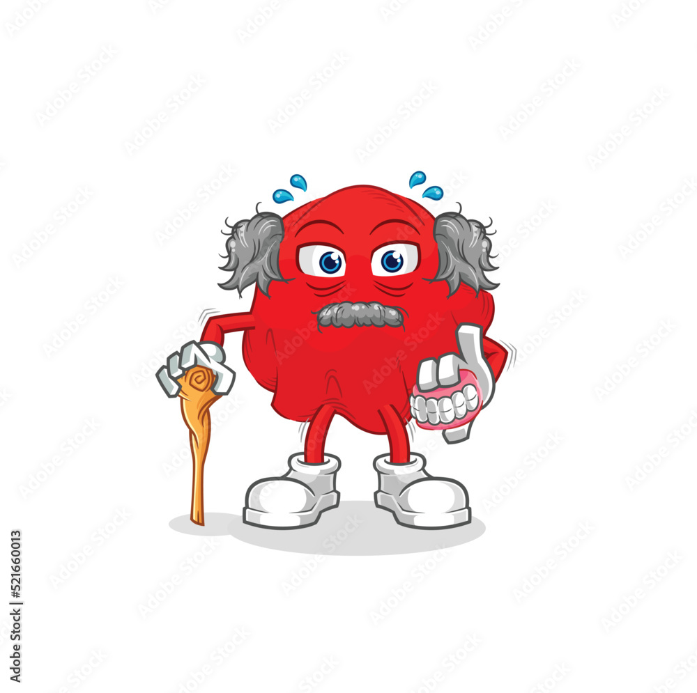 red cloth white haired old man. character vector red cloth white haired old man. character vector