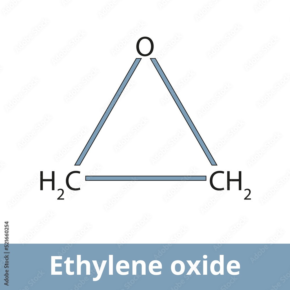 Ethylene oxide. An organic compound with the formula C2H4O. It is a cyclic ether and the simplest epoxide: a three-membered ring consisting of one oxygen atom and two carbon atoms. Ethylene oxide. An organic compound with the formula C2H4O. It is a cyclic ether and the simplest epoxide: a three-membered ring consisting of one oxygen atom and two carbon atoms.