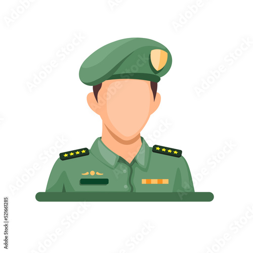 army military uniform male figure character illustration vector