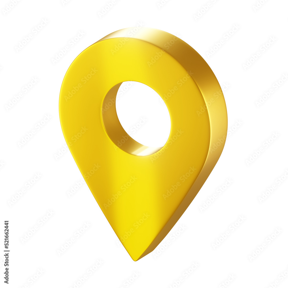 3d golden map pointer 3d golden map pointer