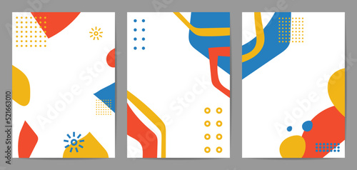Memphis style , Abstract freeform shape geometric background , Vector and illustration, Template Design for shape banner or poster.