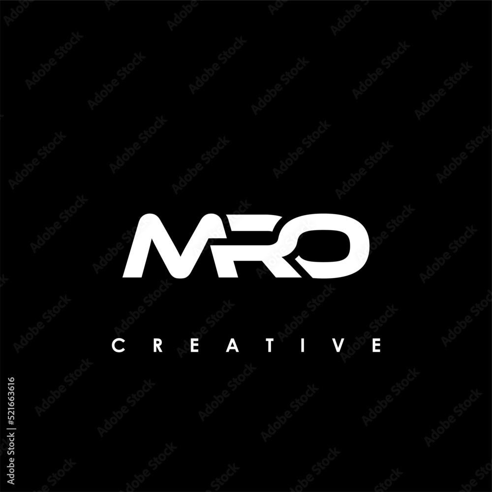 MRO Letter Initial Logo Design Template Vector Illustration - obrazy, fototapety, plakaty 