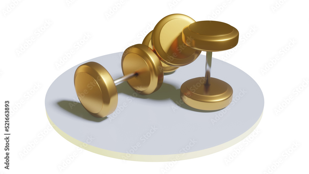 gold dumbell gold dumbell