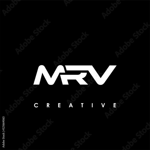 MRV Letter Initial Logo Design Template Vector Illustration photo