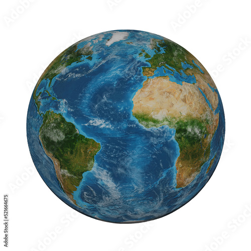 Fototapeta Naklejka Na Ścianę i Meble -  Earth globe isolated on white background. Elements of this image furnished by NASA.