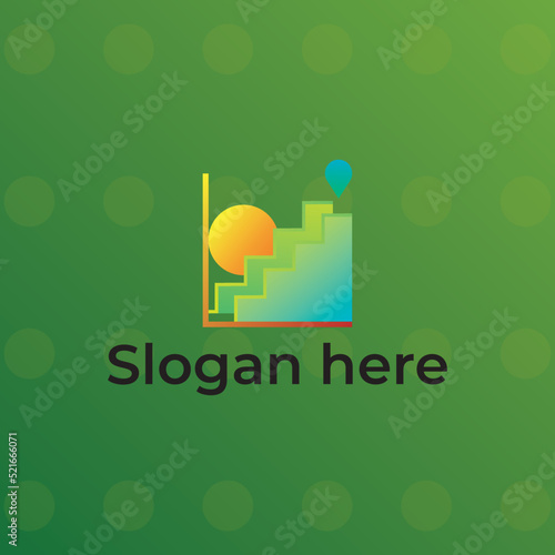 Real Estate and business growth Logo design concept