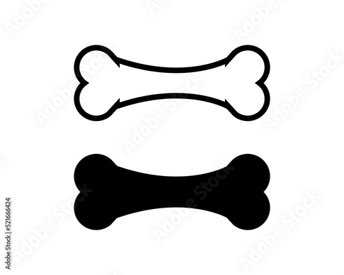 Dog bone icon. dog bone or cat bone vector. Flat dog food  - stock vector.