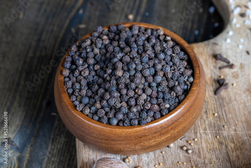 Spices of black pepper for cooking