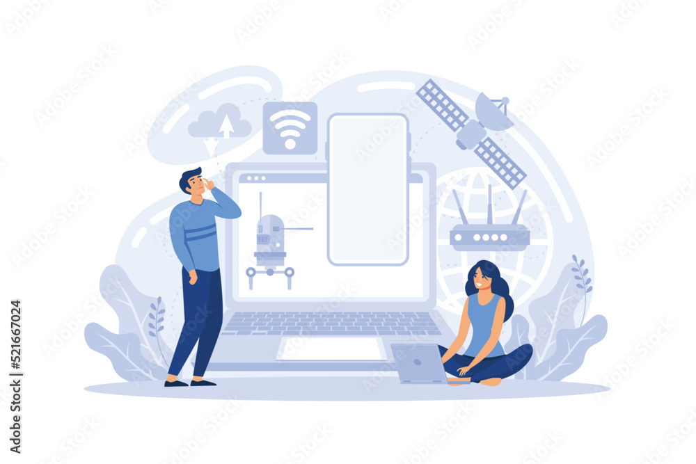 Cloud Computing Services Vector Illustration Concept , Suitable for web landing page, ui, mobile app, editorial design, flyer, banner, and other related occasion
