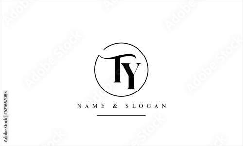 TY, YT, T, Y abstract letters logo monogram