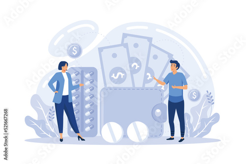 Employee benefits package concept. Compensation supplementing employee's salary. Worker advantages: overtime, medical insurance, vacation and retirement benefits.