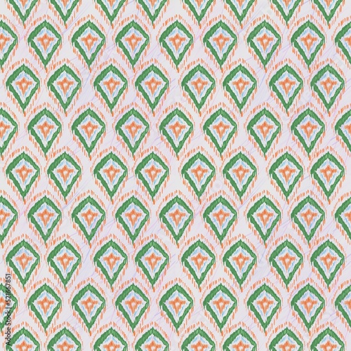 seamless ikat indian ethnic on black background fabric pattern and background, Art illustration fashion bohimian and mexican fabric and cover 