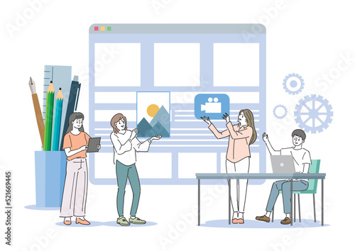 人物おしゃれイラスト素材	