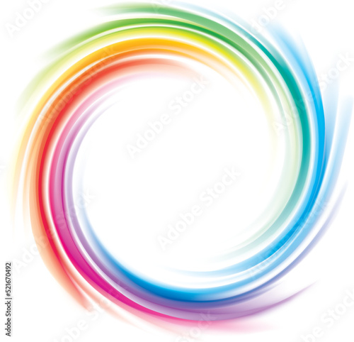Vector backdrop of spiral rainbow spectrum